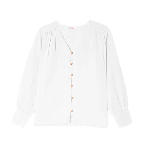 Blusa Stop blanco para dama 28007