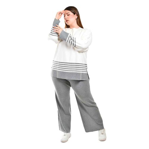 Conjunto Roman Fashion gris para dama 9001