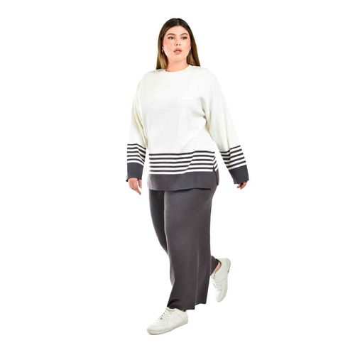 Conjunto Roman Fashion gris para dama 9001