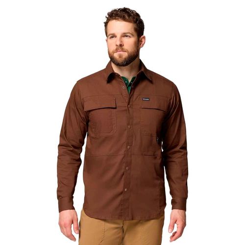 Camisa Columbia café para caballero 2120581256