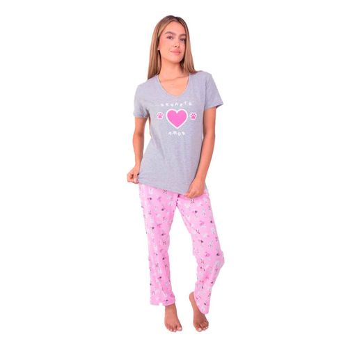 Pijama Twins gris para dama JML0245