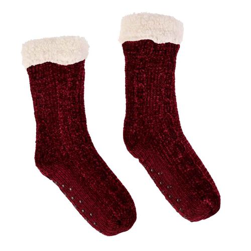 Calcetín Maria Intima tinto para dama LD576