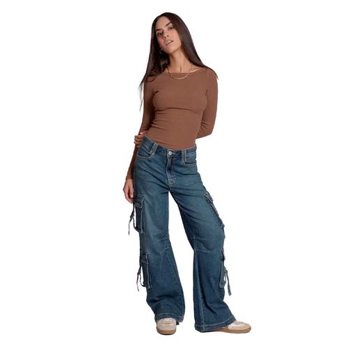 Pantalón de mezclilla Balam azul para dama BL7299