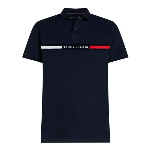 Playera tipo polo Tommy Hilfiger azul para caballero MW0MW38130-DBZ