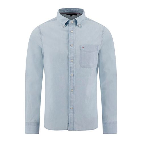 Camisa Tommy Hilfiger azul para caballero MW0MW39431-0G1