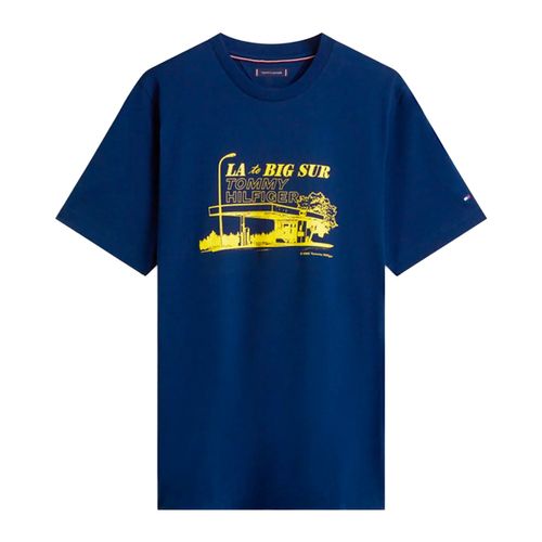 Playera Tommy Hilfiger azul para caballero MW0MW41464-C1G