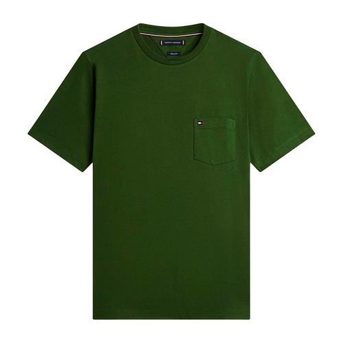 Playera Tommy Hilfiger verde para caballero MW0MW37283-L01