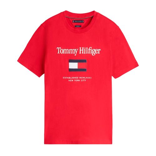 Playera Tommy Hilfiger rojo para caballero MW0MW42736-XLD