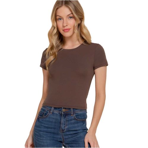 Playera Active Usa café para dama T12362