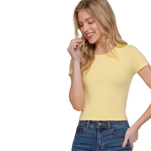 Blusa Active Usa amarillo para dama T12362