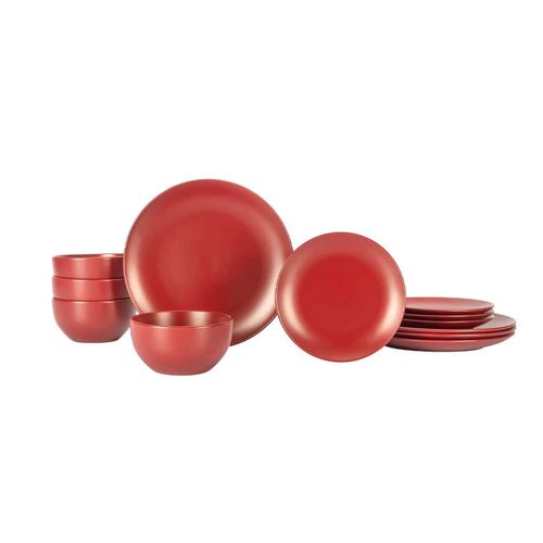 Vajilla de cerámica Crown Baccara rojo matchred