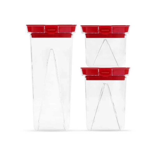 Set de recipientes herméticos Steiner rojo st3032