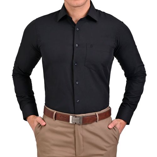 Camisa John Henry negro para caballero EV13C0141