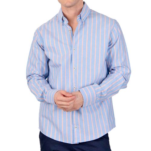 Camisa Alberto Olguin azul para caballero AOMC1776