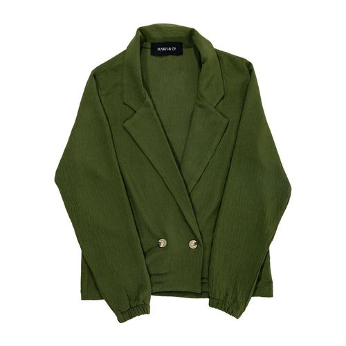 Saco Mako & Co verde para dama MKMZ0016