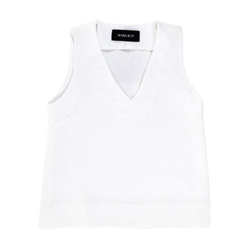 Blusa Mako & Co blanco para dama MKMB0105