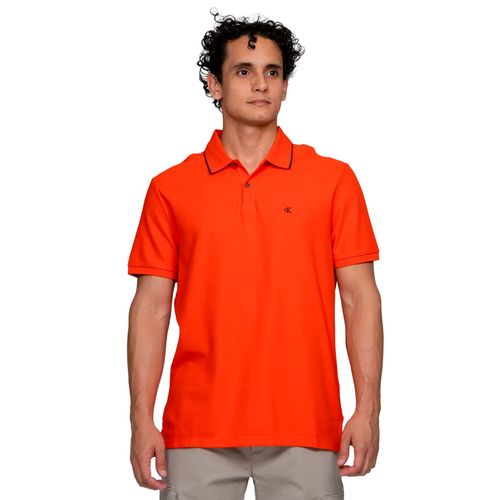 Playera tipo polo Calvin Klein naranja para caballero 4LC239G-600