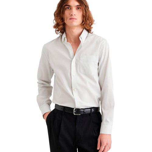 Camisa Dockers gris para caballero A4252-0002