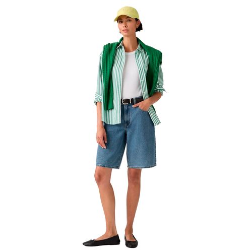 Bermuda baggi dad para dama  LEVI'S azul 000MJ-0016