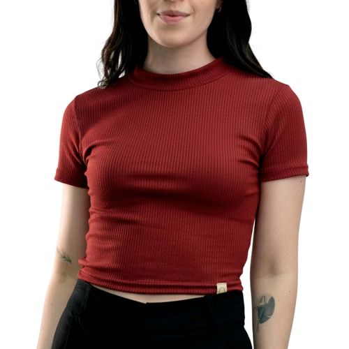 Blusa para dama Punto Sole tinto  BASIC