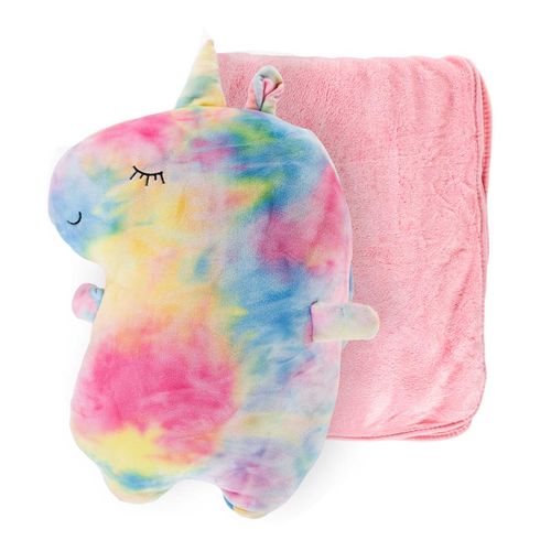 Almohada con frazada unicornio  Jake And Friends blanco  UNICORN