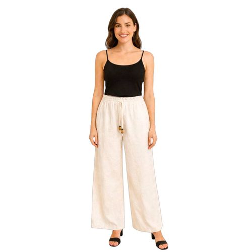 Pantalón casual para dama Mako & Co beige MKMP0053