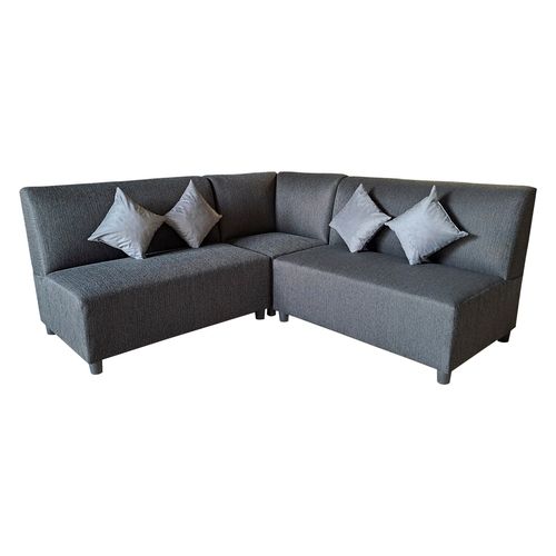 Sala esquinera tela gris star GM Salas