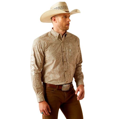 Camisa Ariat café para caballero 10054692