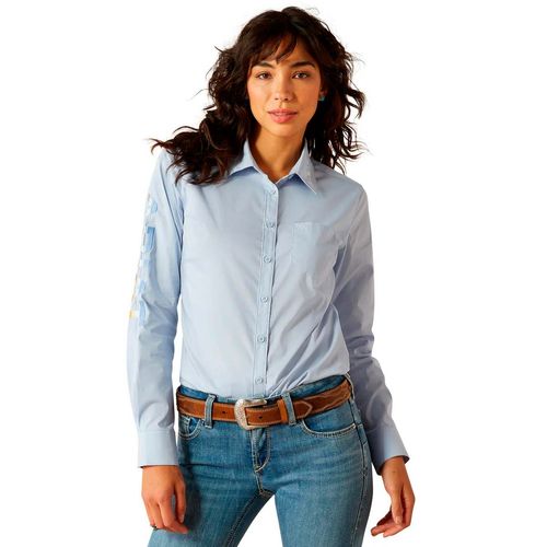 Blusa camisera Ariat azul para dama 10055085