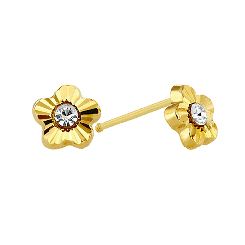 Broquel oro 14k mini margarita 14b0-131