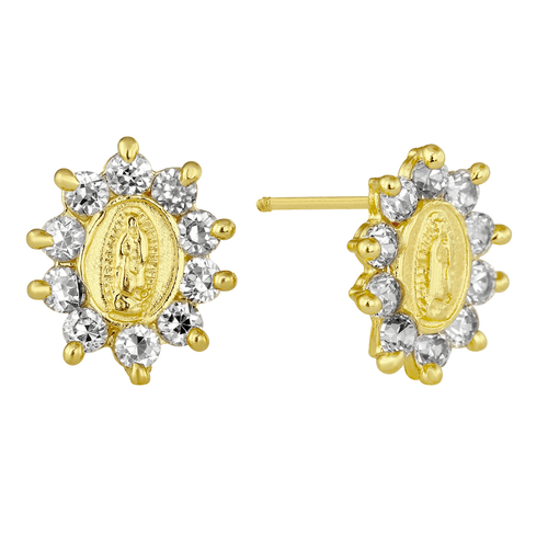 Broquel virgen con circonia 14b0-1965