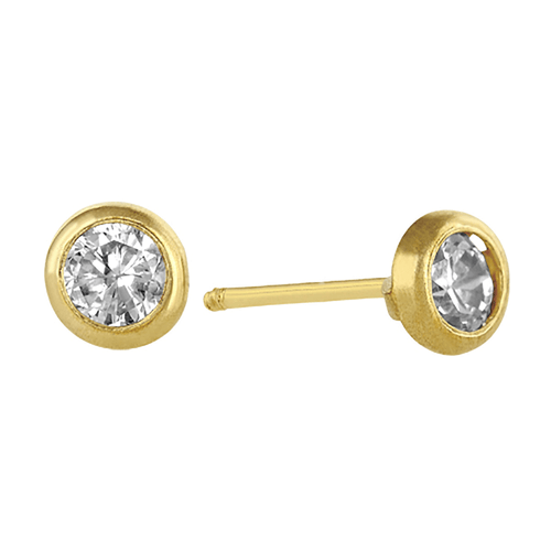 Broquel oro 14k recto biselado 14b0-539