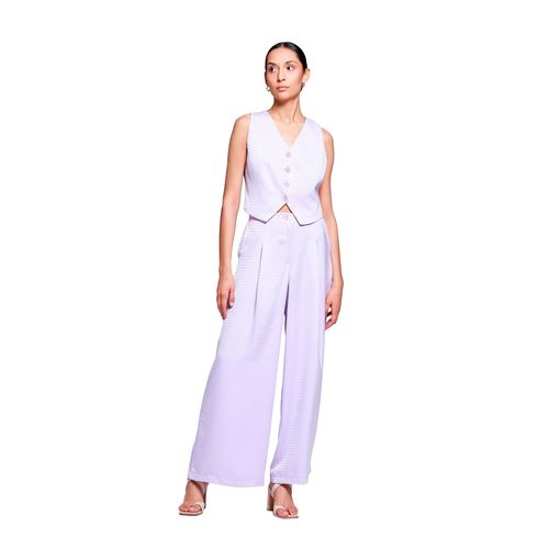 Pantalón casual para dama Lob lila DPPA0471