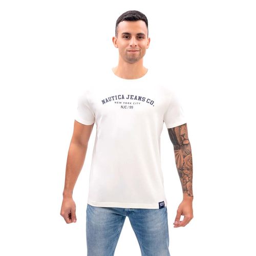 Playera para caballero Nautica Jeans blanco V47985-1MA