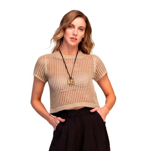 Blusa casual para dama Ferriano  beige BT00800