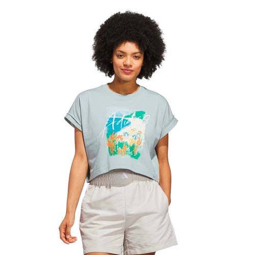 Playera casual para dama  Adidas gris KB2461