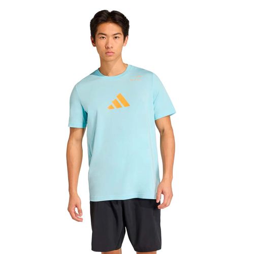 Playera deportiva Adidas azul para caballero  kb9447