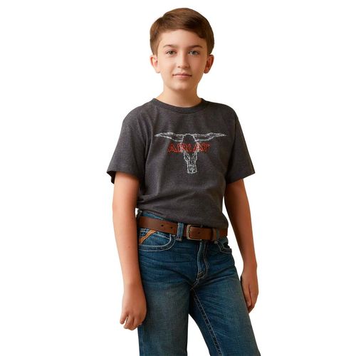 Playera Ariat café para joven 10044750