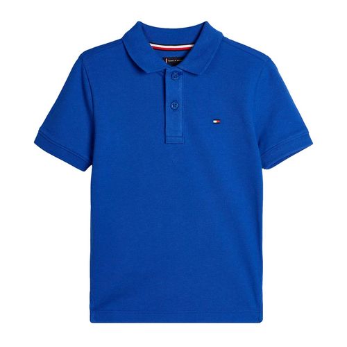 Playera tipo polo  Tommy Hilfiger azul para joven kb0kb09103-c8m