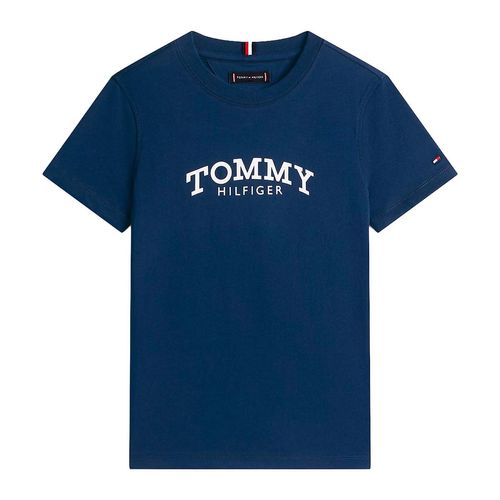 Playera Tommy Hilfiger azul para joven kb0kb10051-c1g
