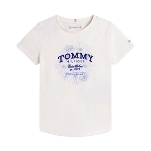 Playera Tommy Hilfiger blanco para jovencita kg0kg09257-ybh