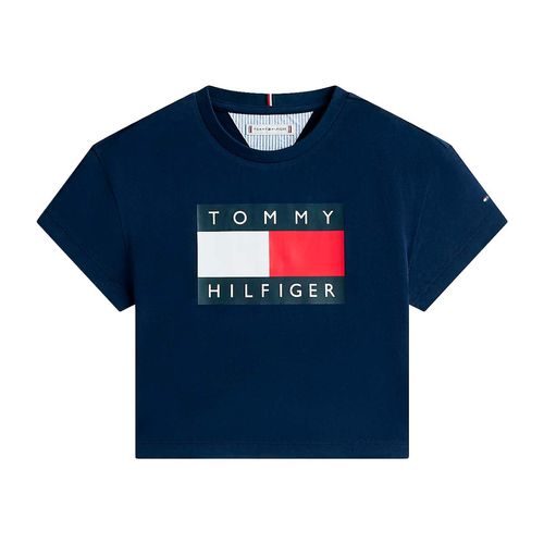 Playera Tommy Hilfiger azul para jovencita kg0kg09289-c1g