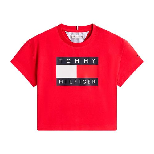 Playera Tommy Hilfiger rojo para jovencita kg0kg09289-xlg