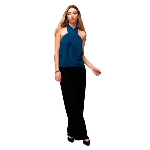 Pantalón de mezclilla  Ferriano  negro para dama PG00659
