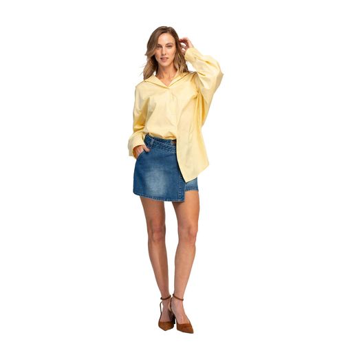 Blusa camisera Ferriano  amarillo para dama BP01713