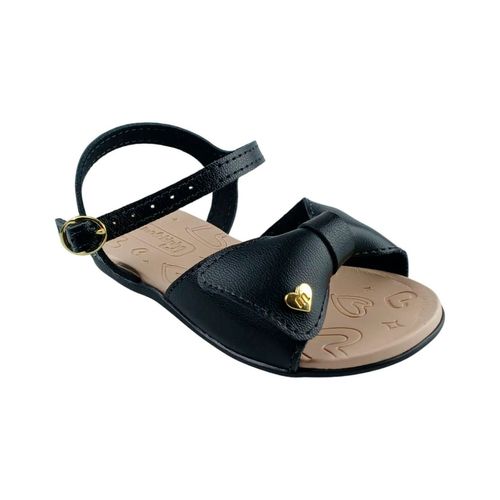 Sandalia casual Molekinha negro para niña 2743.103.9569-1