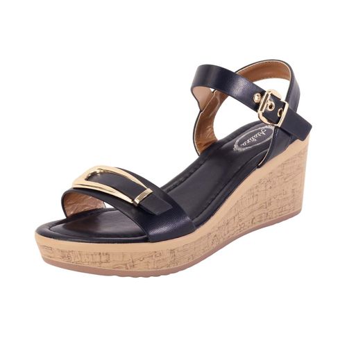 Sandalia casual Atalina negro para dama DW3238