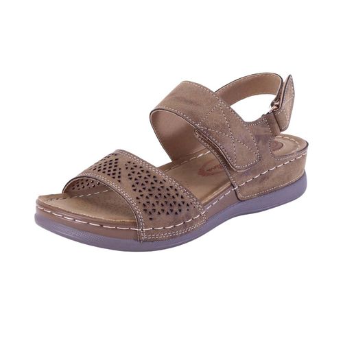 Sandalia casual Atalina café para dama DW7806