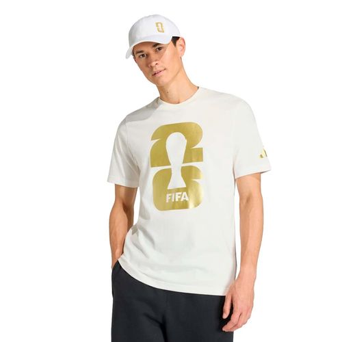 Playera copa mundial de la fifa  Adidas blanco para caballero  kb3703