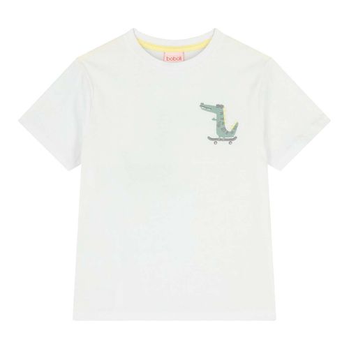 Playera Boboli blanco para niño 813002